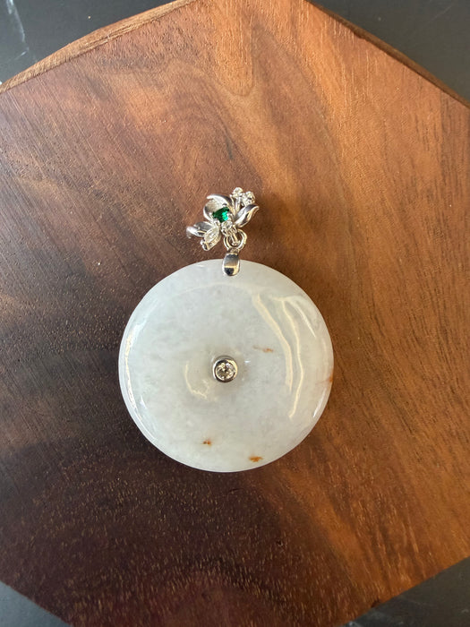Purple Sajin Jadeite Donut Necklace