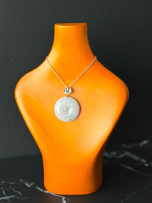 Purple Sajin Jadeite Donut Necklace