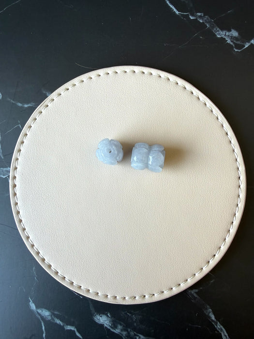 Purple Jadeite - Lotus Flower Barrel Bead