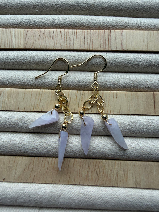 Purple Jadeite Earring Hooks