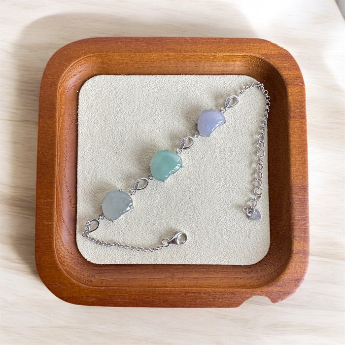 Trio Hearts Jadeite Bracelet