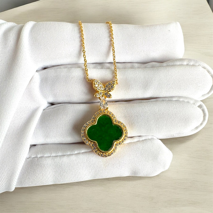Clover Jadeite Necklace
