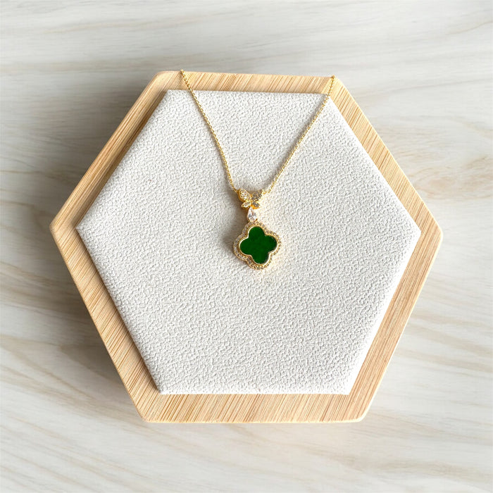 Clover Jadeite Necklace