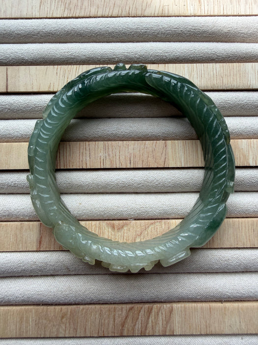 Carved Jadeite Bangle