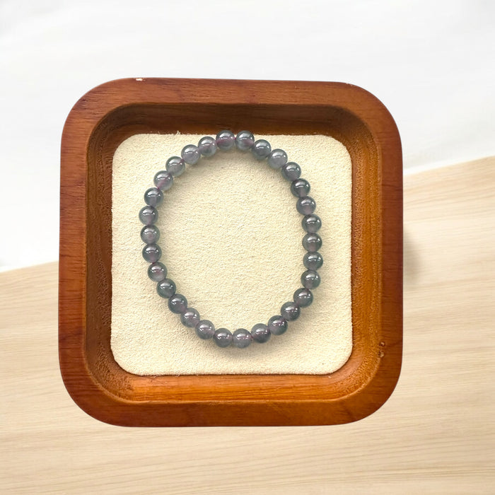 Purple Jadeite Bead Bracelet