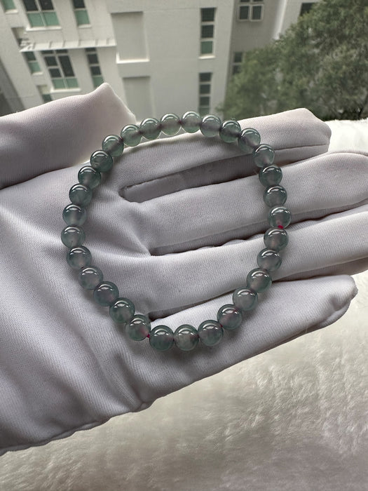 Purple Jadeite Bead Bracelet