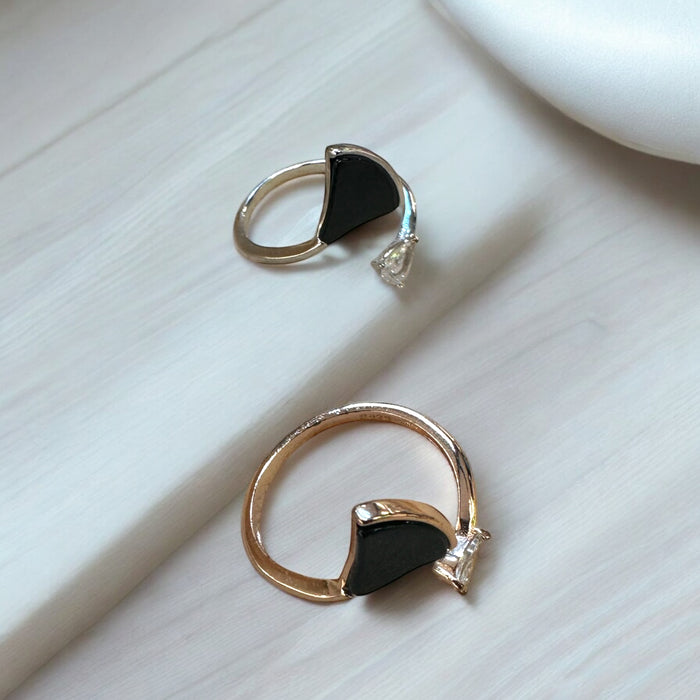 Omphacite Triangle Jadeite Ring