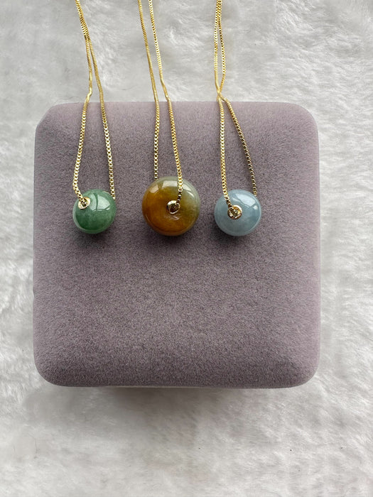 Jadeite Donuts - 18k Gold