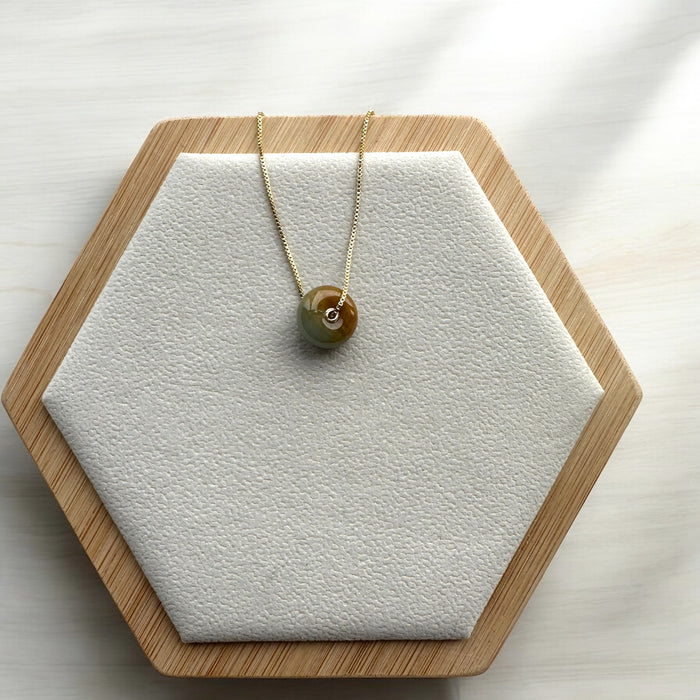 Jadeite Donuts - 18k Gold