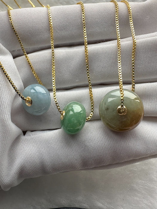 Jadeite Donuts - 18k Gold