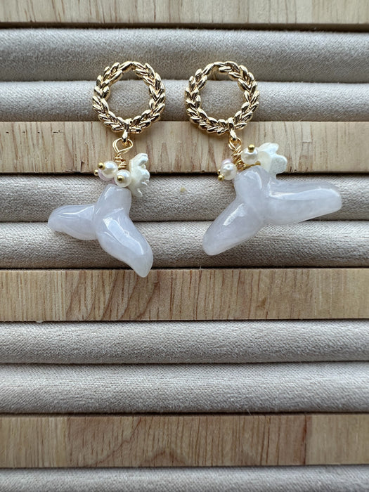 Tails Jadeite Earring Studs