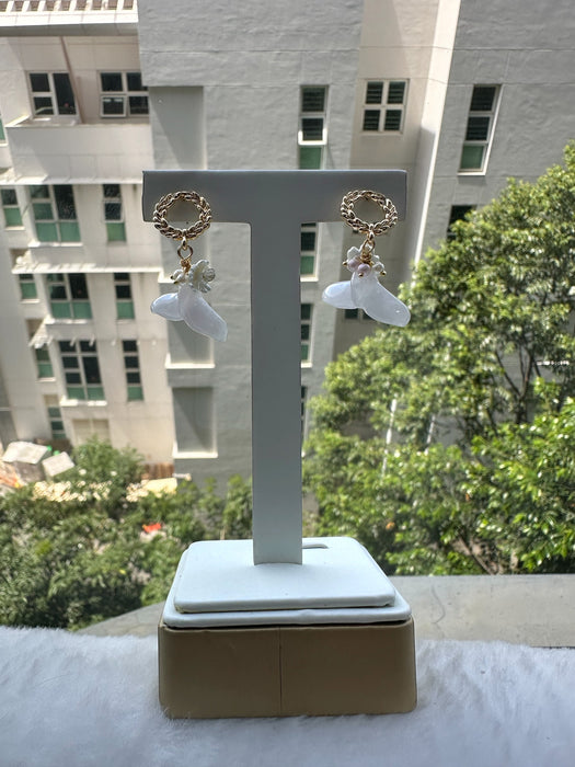 Tails Jadeite Earring Studs