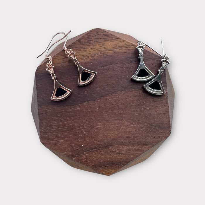 Omphacite Triangle Jadeite Earring Hooks