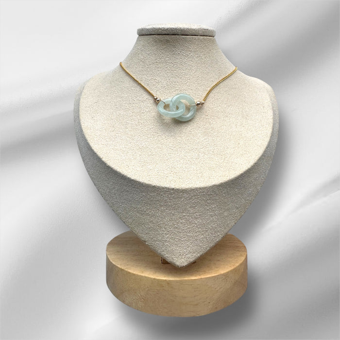 Interlocked Green Jadeite Necklace
