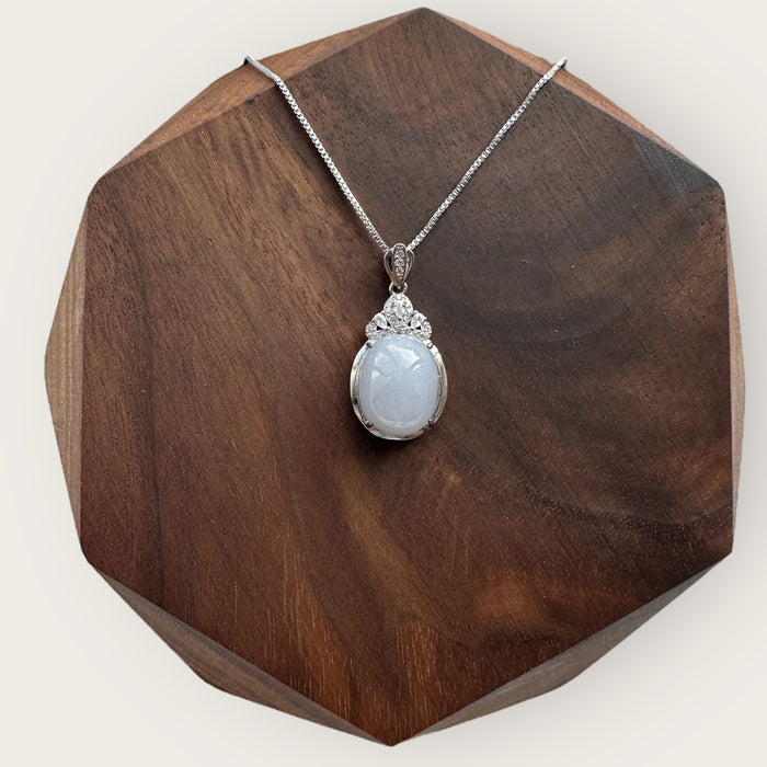 Purple Jadeite Cabochon Necklace