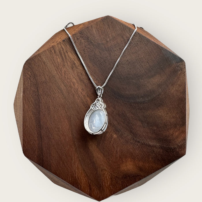 Purple Jadeite Cabochon Necklace