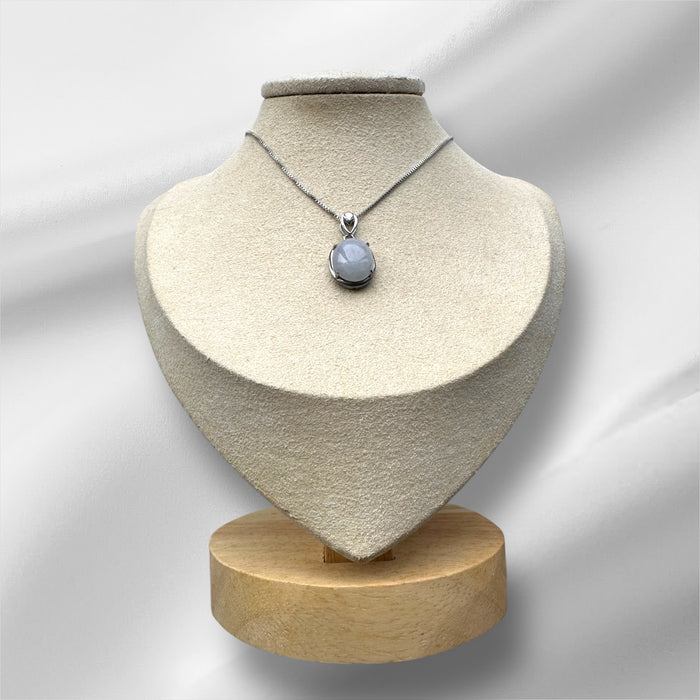 Purple Jadeite Cabochon Necklace