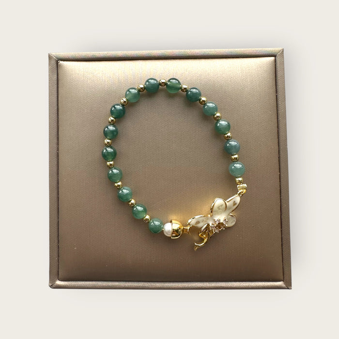 Jadeite Flower Bracelet