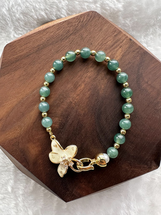 Jadeite Flower Bracelet
