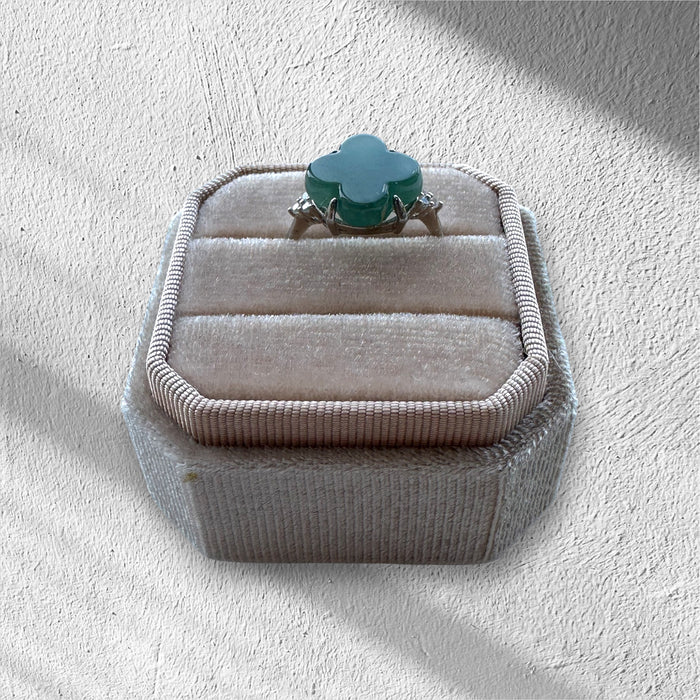 Clover Jadeite Ring