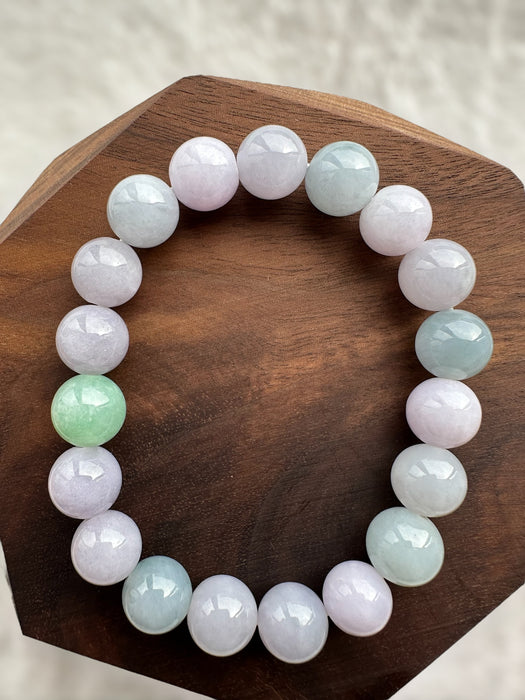 Pastel Macaron Jadeite Bead Bracelet