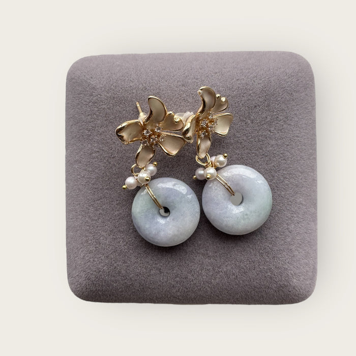 Jadeite Donut Earring Studs