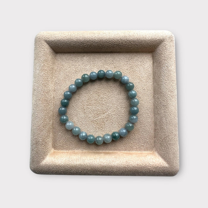 Blue Jadeite Bead Bracelet