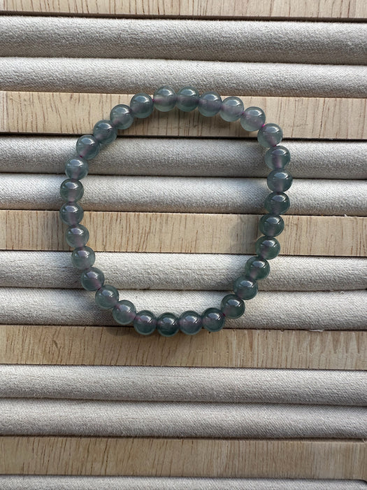 Guatemala Purple Jadeite Bead Bracelet