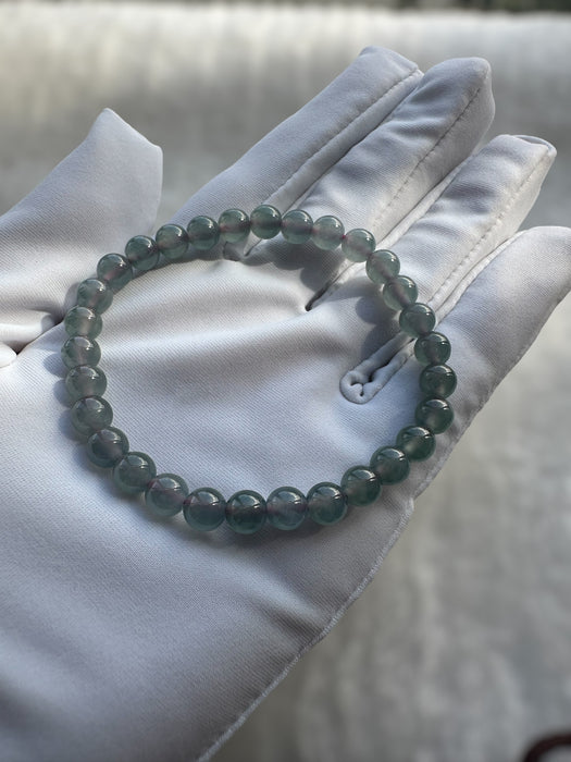 Guatemala Purple Jadeite Bead Bracelet