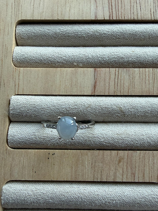 Purple Cabochon Jadeite Ring