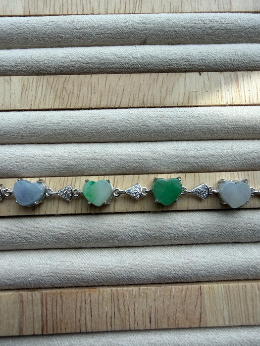 Heart Jadeite Bracelet