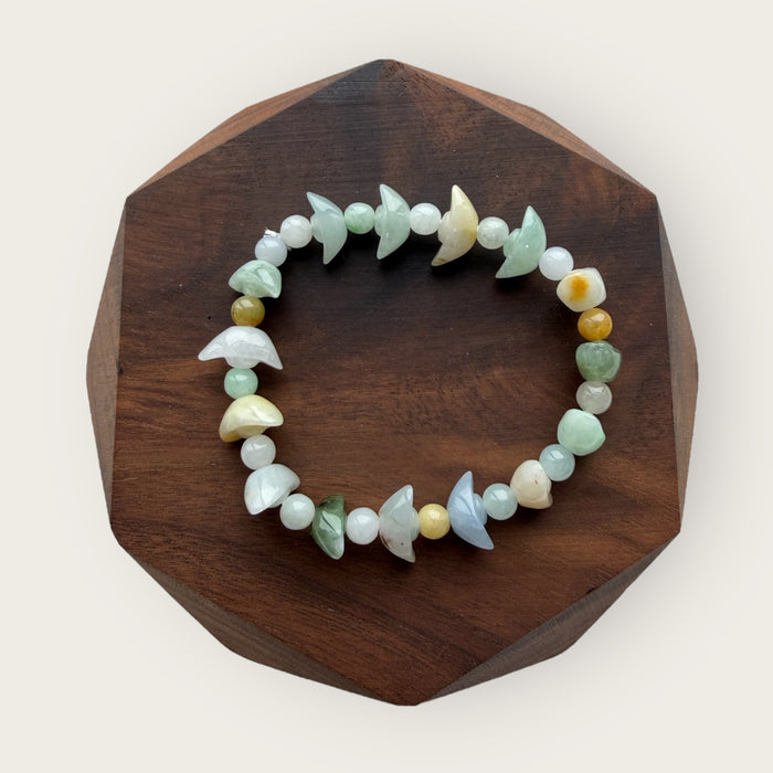 Ingot Jadeite Bead Bracelet