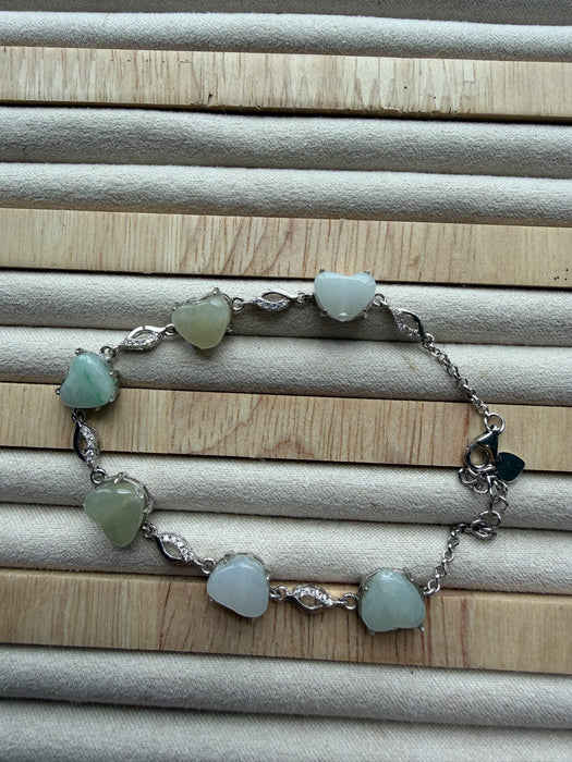 Hearts Jadeite Bracelet