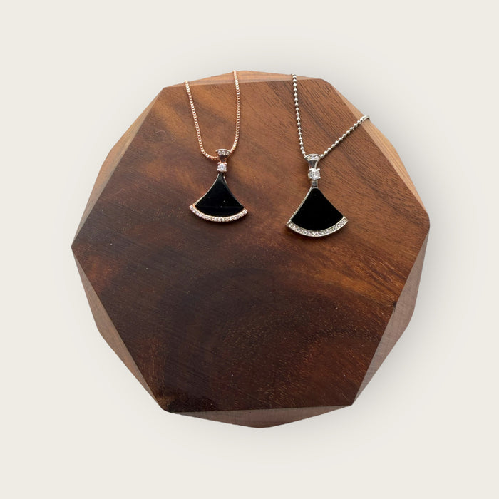 Omphacite Jadeite Triangle Necklace