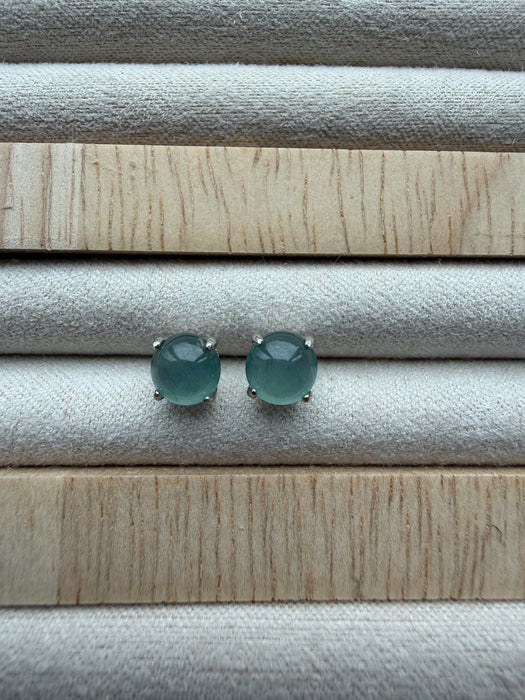 Blue Jadeite Earring Studs