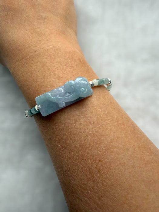 Blue Cloud Jadeite Bracelet