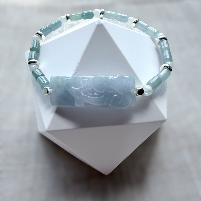 Blue Cloud Jadeite Bracelet