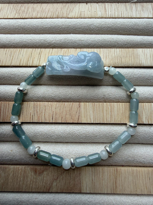 Blue Cloud Jadeite Bracelet