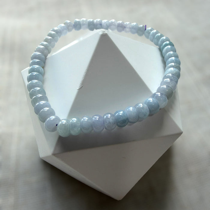 Purple Jadeite Abacus Bead Bracelet