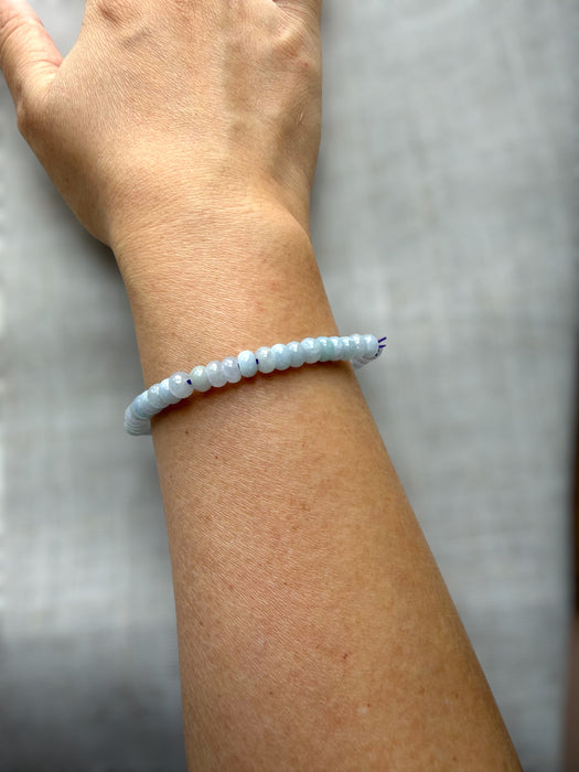 Purple Jadeite Abacus Bead Bracelet