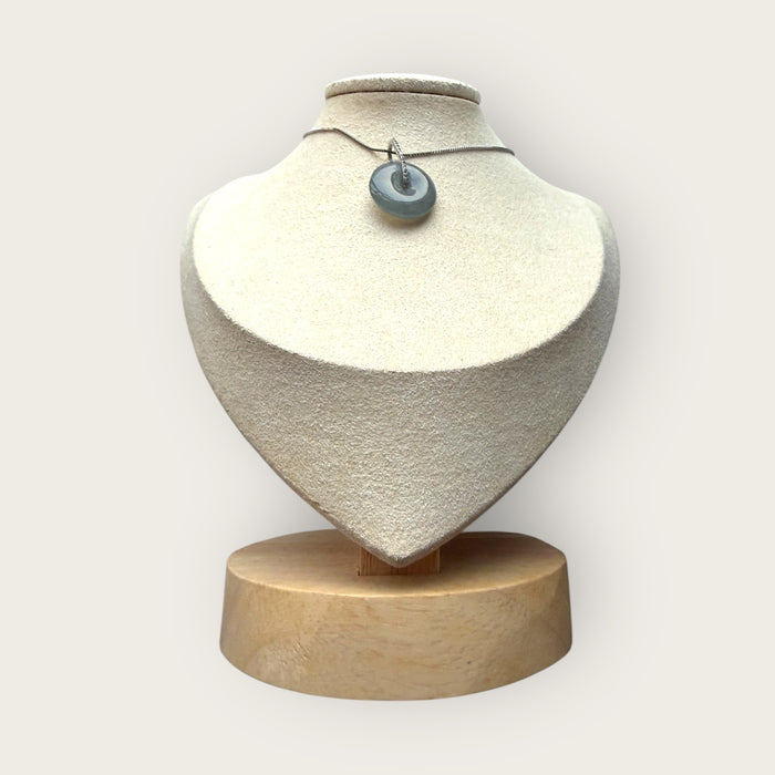 Icy Wuji Jadeite Donut Necklace
