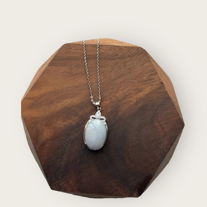 Purple Jadeite Cabochon Necklace