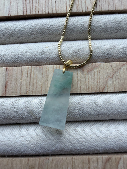 Jadeite Pendant - 18K Gold