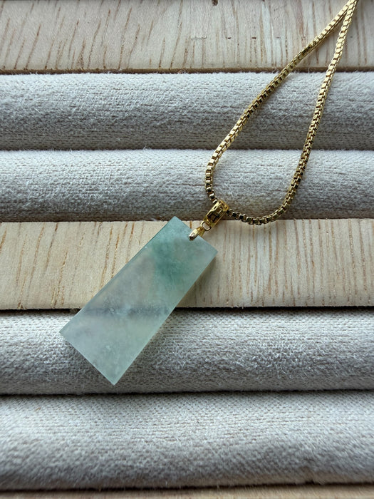 Jadeite Pendant - 18K Gold