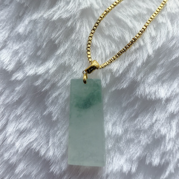 Jadeite Pendant - 18K Gold