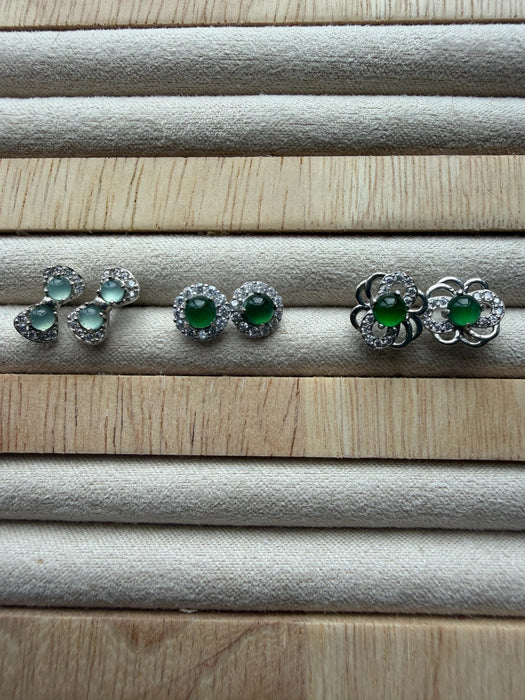 Jadeite Earring Studs