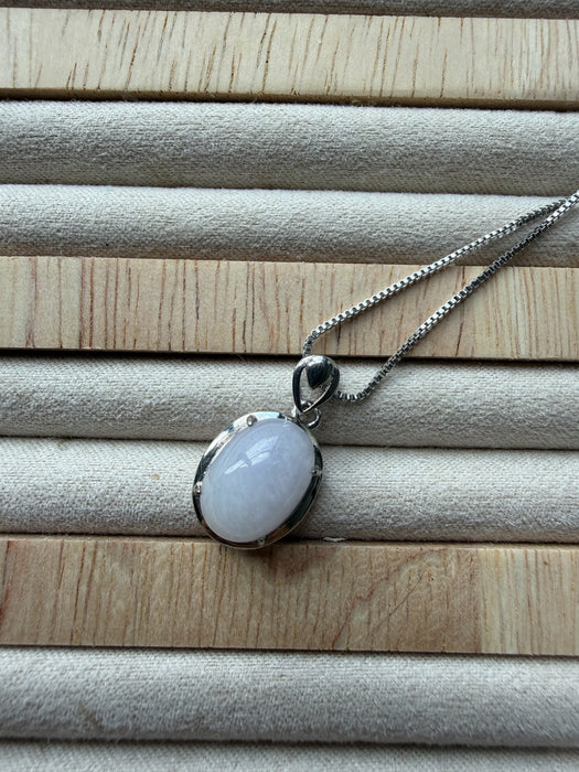 Purple Jadeite Cabochon Necklace