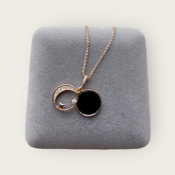 Omphacite Jadeite Moon Star Necklace