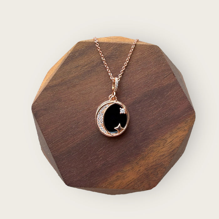 Omphacite Jadeite Moon Star Necklace