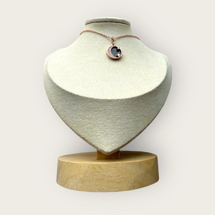 Omphacite Jadeite Moon Star Necklace